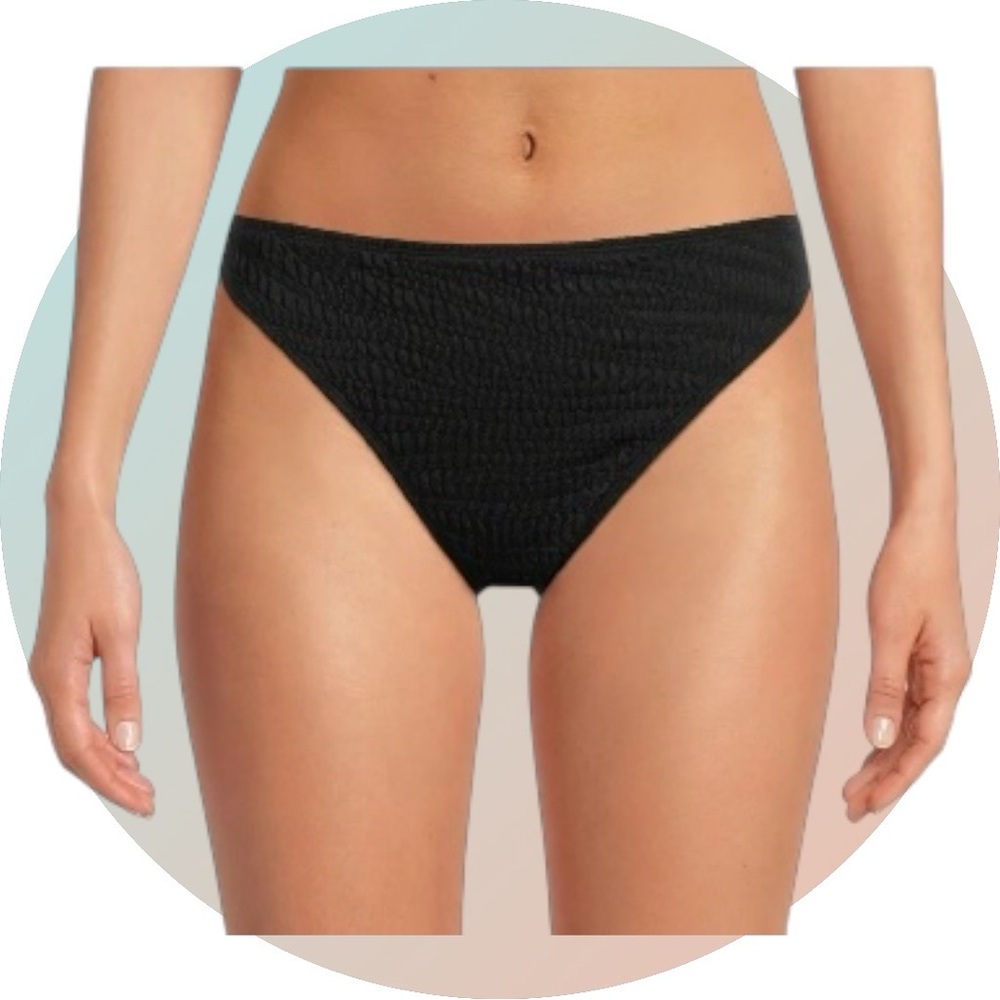 No Boundaries Women's Wavy Pucker Texture Cheeky Bikini Bottoms, Size XS (0-2)